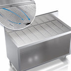 Thumbnail image #3 for Krowne Royal Series KR24-S48 48-Inch Freestanding Stainless Steel Underbar Drainboard with 6-Inch Splash and Open Cabinet Base