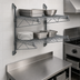 Thumbnail image #3 for Quantum Cantilever Double Shelf Wall-Mount Wire Shelving Unit, Gray Epoxy, 24 x 21 Inches