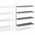 Thumbnail image #3 for Fermostock 4-Tier Gray Polymer Shelving Unit Expansion Kit, 66 Inch H x 26 Inch W x 18 Inch D