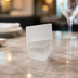Thumbnail image #3 for American Metalcraft 1-1/8 Inch Frosted White Acrylic Cube Menu Card Holder
