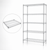 Thumbnail image #3 for Quantum 5-Shelf Stationary Wire Shelving Starter Kit, 36 x 12 x 86 Inches, Chrome Plated