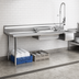 Thumbnail image #3 for Eagle Group 96-Inch Straight Soiled Dishtable with 8-Inch Backsplash and Pre-Rinse Sink