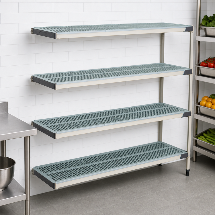Product image #3 for MetroMax i 4-Shelf Add-On Polymer Shelving Unit, 60"W x 24"D x 63"H