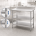 Thumbnail image #3 for Eagle Group Adjustable Galvanized Work Table Undershelf, 96