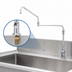 Thumbnail image #3 for T&S Brass B-0319-04 Single-Temperature Deck-Mount Single Pantry Faucet with 24-Inch Double-Joint Swing Nozzle