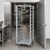 Thumbnail image #3 for Dinex DXPR611 Roll-In Aluminum Angle Rack for 11 Full-Size 18 x 26 Sheet Pans