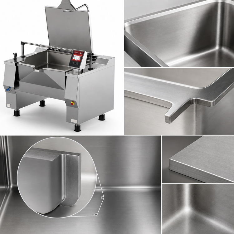 Product image #3 for Betterpan UDBRE029CV1 29 Gallon Electric Tilting Skillet Braising Pan with Touch Screen Controls