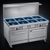 Thumbnail image #3 for Southbend Ultimate 60-Inch Gas Restaurant Range with 8 Open Burners, Standard Oven, and Convection Oven