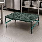 Thumbnail image #3 for Eagle Group QuadPlus QP-DR2424VG-GL Stationary Dunnage Rack, 24 x 24 x 14 in, 1,000-lb Capacity, Green Epoxy, Antibacterial Mat