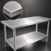Thumbnail image #3 for John Boos Stallion 60 x 30 Inch Flat Top Stainless Steel Work Table with Adjustable Undershelf