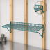 Thumbnail image #3 for Eagle Snap-n-Slide Wall-Mounted Wire Shelf, 36 x 12 Inches, Blue-Green Hybrid Epoxy Finish