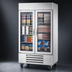 Thumbnail image #4 for Beverage-Air Horizon Series Two-Section Reach-In Freezer with Dual Glass Display Doors, 35.08 Cu. Ft., Bottom-Mounted Self-Contained Refrigeration