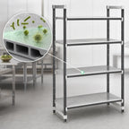 Thumbnail image #3 for Cambro Camshelving® Elements EXU243084S4480 Stationary Solid Shelving Starter Unit, 30"W x 24"D x 84"H, 4-Tier, Gray