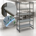 Thumbnail image #3 for Cambro Camshelving Basics Plus 5-Tier Stationary Starter Unit, 18 x 36 x 84 Inches, Solid Polymer Shelving, Brushed Graphite