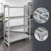 Thumbnail image #4 for Cambro Camshelving Premium Stationary Polymer Shelving Starter Unit, 24 x 42 x 72 Inches, 4-Tier, 3 Vented + 1 Solid, Speckled Gray