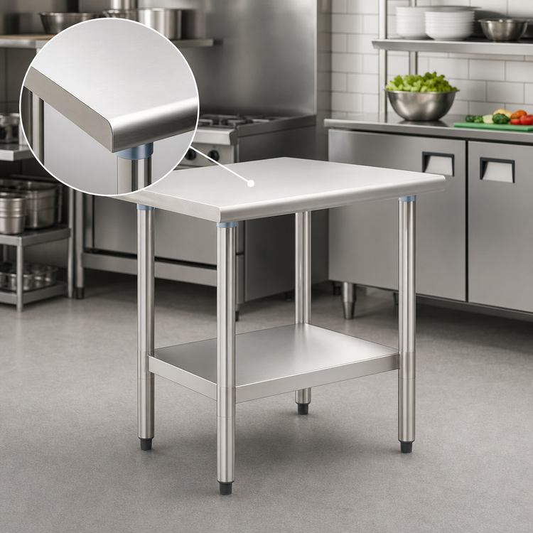 Product image #3 for Eagle Deluxe Series Stainless Steel Work Table with Adjustable Undershelf, 60 x 30 Inches