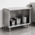 Thumbnail image #3 for Eagle Spec-Master Open Front Cabinet Base Work Table, 48 x 24 Inch, 14-Gauge 304 Stainless Steel Top