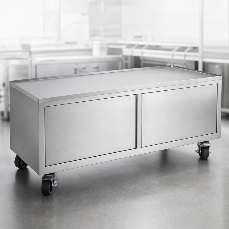 Product image #4 for Heavy-Duty Enclosed Stainless Steel Equipment Stand Cabinet with Casters, 73 x 30 x 24 Inches