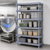 Thumbnail image #3 for Millenia 5-Shelf Solid Polymer Starter Shelving Unit, 60W x 18D x 86H, Gray