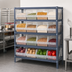 Thumbnail image #3 for Quantum Heavy-Duty Stationary Wire Shelving Unit with 5 Shelves and 12 Clear Bins, 36 x 18 x 39 Inches