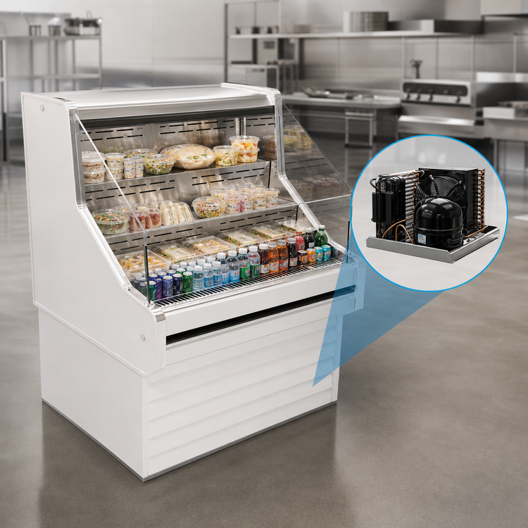 Product image #3 for Howard-McCray 35E Series 39-Inch White Self-Contained Impulse Open Merchandiser