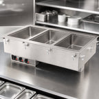 Thumbnail image #3 for Vollrath 3640571HD Three-Well Electric Drop-In Hot Food Well, Wet Operation, Thermostatic Controls, 3 Full-Size Insulated 316 Stainless Steel Wells