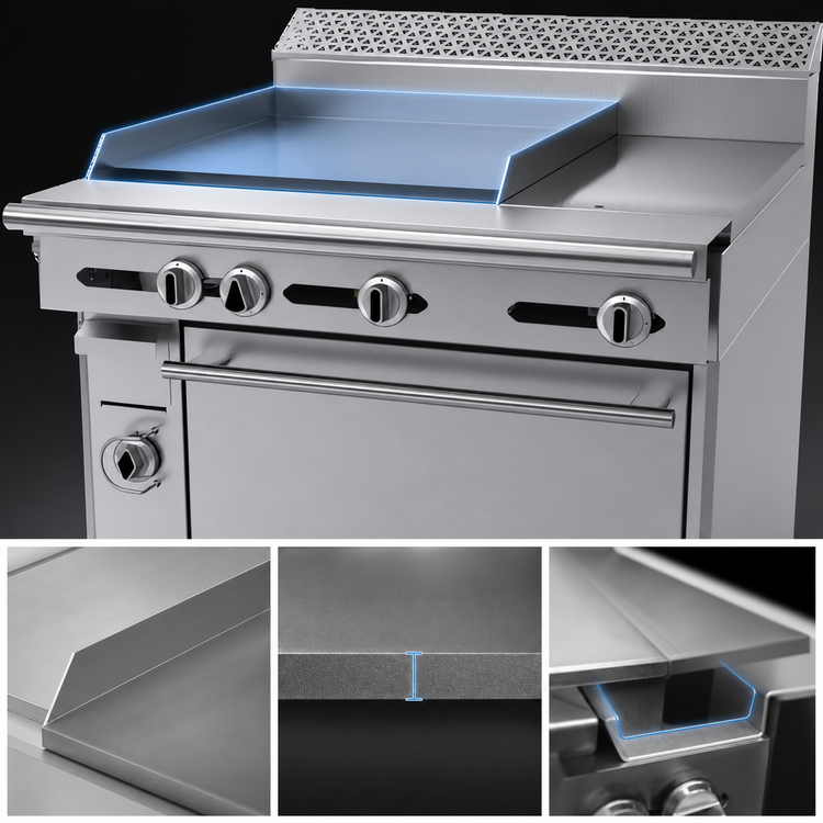 Product image #3 for Garland Cuisine Series 36-Inch Heavy Duty Gas Combination Top Range with 24-Inch Griddle, 12-Inch Hot Top and Standard Oven