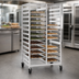 Thumbnail image #3 for Panco Double-Compartment Mobile Tray Rack for 18 x 26-Inch Trays, Open Frame, 22-Slot, 5-Inch Centers
