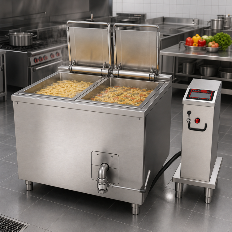 Product image #3 for Firex Multicooker UCPMDG2-64 Double Basin 64 Gallon Gas Pasta Cooker