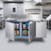 Thumbnail image #2 for La Rosa Refrigeration L-20180-32 Three-Section Stainless Steel Work Top Freezer Base