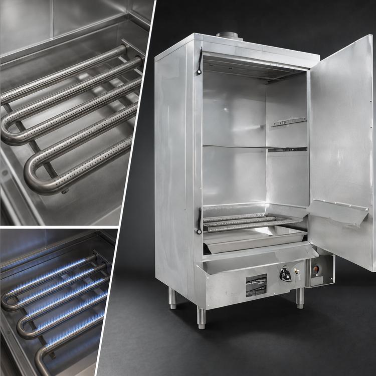 Product image #3 for MasterRange 36-Inch Propane Gas Smokehouse Smoker with Right-Hinged Door