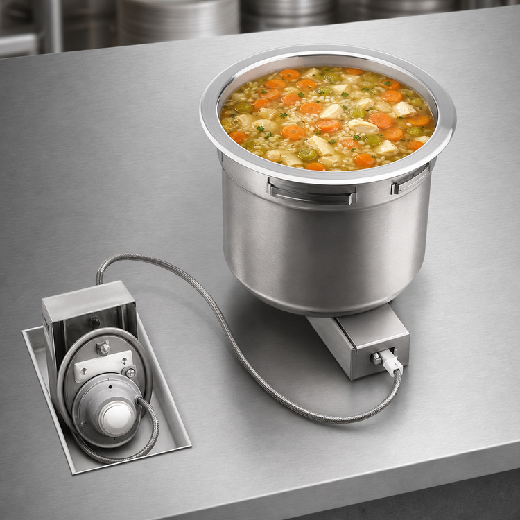 Product image #3 for Wells Top-Mount Built-In Electric Round Drop-In Food Warmer for 7-Quart Inserts