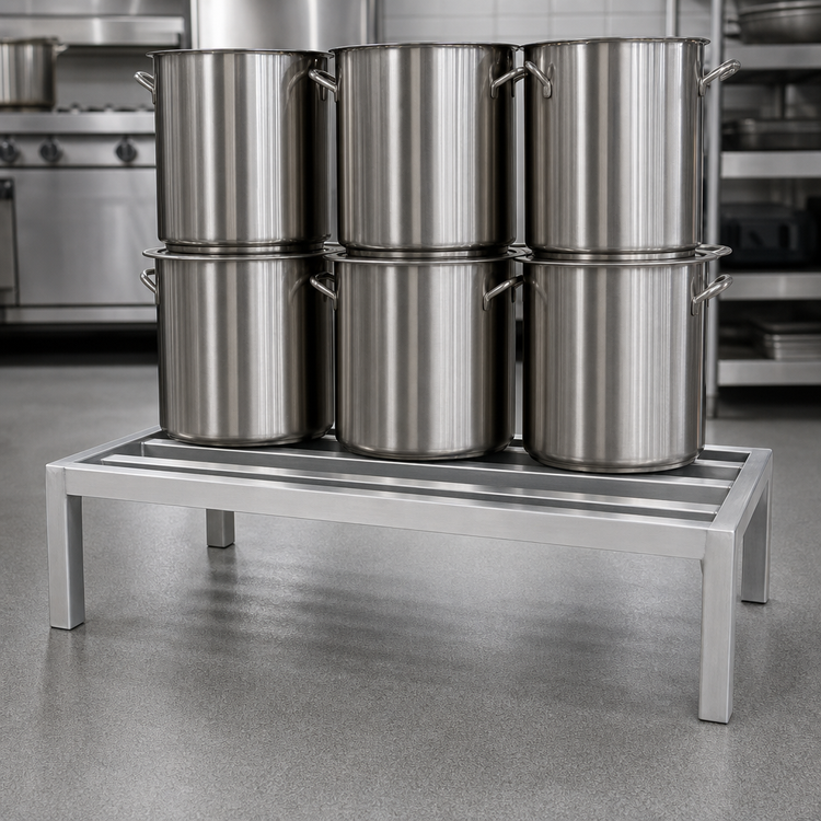 Product image #3 for Thunder Group Heavy-Duty Aluminum Dunnage Rack, 48 x 20 x 12 Inches, 1800 lb Capacity