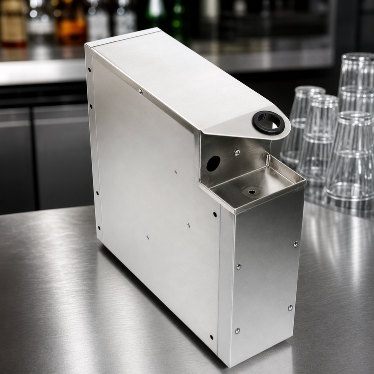 Product image #3 for CHOICE 6-Inch Underbar Soda Gun Holder with Integral Drip Pan, Stainless Steel