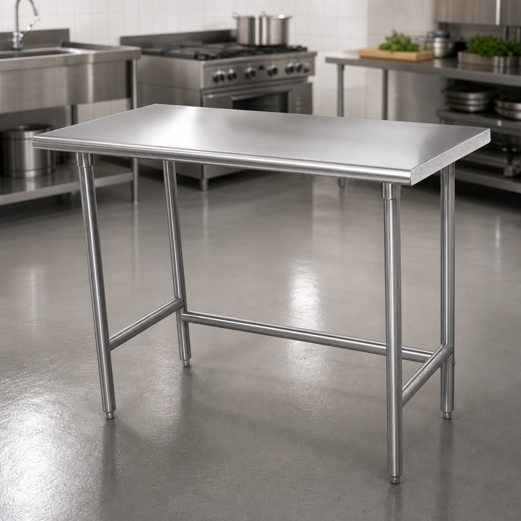 Product image #3 for Advance Tabco Special Value 60"W x 36"D Flat Top Stainless Steel Work Table with Open Base