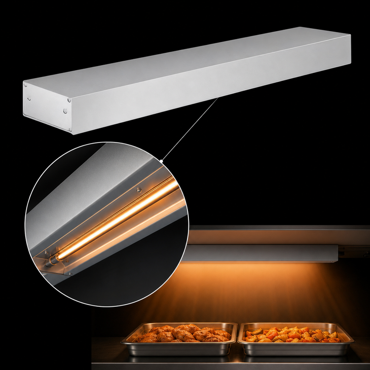 Product image #3 for Hatco Glo-Ray 60-Inch Single-Element Unlighted Infrared Strip Heater, Aluminum, 120V