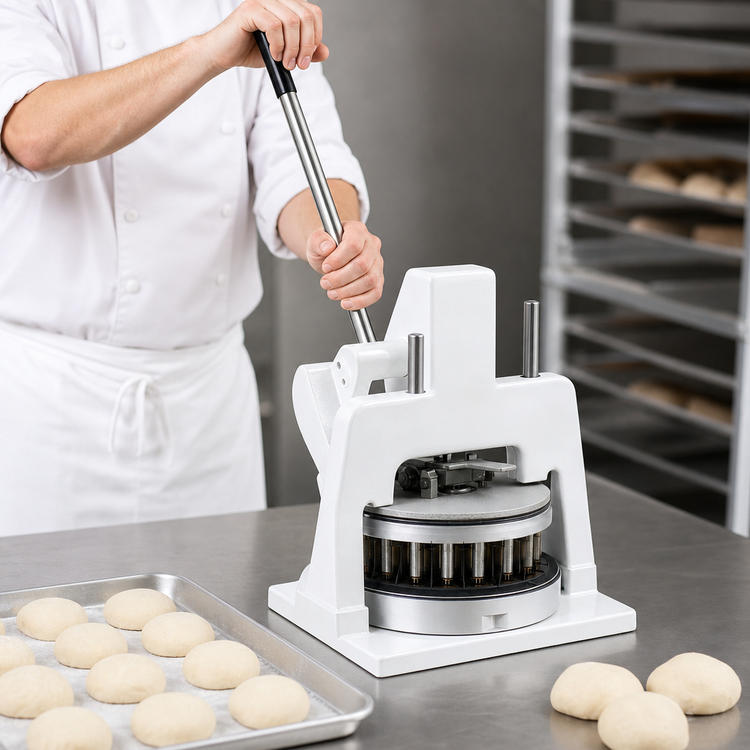 Product image #3 for BakeryXpress DX-BMIH-18 Manual 18-Piece Countertop Dough Divider, 2 to 9 oz Portions