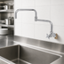 Thumbnail image #3 for Big-Flo Low-Lead Wall-Mount Pre-Rinse Faucet with 24-Inch Swivel Double Joint Nozzle