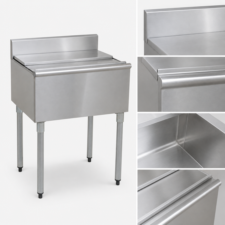 Product image #3 for Eagle 1800 Series Underbar Ice Chest with 12-Inch Deep Insulated Bin, 22 lb. Capacity