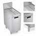 Thumbnail image #3 for Royal Series Stainless Steel Underbar Drainboard Cabinet with Locking Hinged Door, 12-Inch Wide x 24-Inch Deep