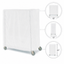 Thumbnail image #3 for Metro White Uncoated Knitted Polyester Banquet Cart Cover, 48 x 18 x 54 Inches