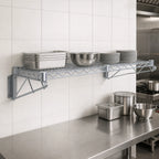 Thumbnail image #3 for Quantum WDWB2160C Wall-Mount Cantilever Single Wire Shelf, 60 x 21 Inches, Chrome Plated