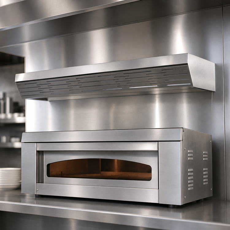 Product image #2 for Omcan USA Stainless Steel Exhaust Hood for Pizza Oven Models 40635 & 40636