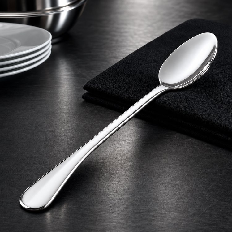 Product image #3 for Baguette Extra-Heavy Weight Table Serving Spoon, 8-1/2 Inches, 18/8 Stainless Steel, Mirror Finish