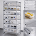Thumbnail image #3 for Quantum WR8-950CL Stationary Bin Wire Shelving System with 28 Clear Bins, Chrome Plated, 36 x 24 x 74 Inches