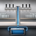 Thumbnail image #3 for Metropolis T-Style Countertop Glycol-Cooled Draft Beer Tower with 6 Faucets