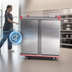 Thumbnail image #3 for Carter-Hoffmann Performance Series Enclosed Mobile Patient Tray Cart, 24-Tray Capacity, Two-Door, Stainless Steel