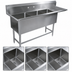 Thumbnail image #3 for John Boos Pro-Bowl 3-Compartment Stainless Steel Sink with Right-Hand Drainboard, 24 x 24 x 14-Inch Bowls