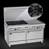 Thumbnail image #3 for Southbend Ultimate 60-Inch Gas Restaurant Range with 4 Open Burners, 36-Inch Griddle and Standard Oven