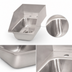 Thumbnail image #3 for BK Resources Deep Drawn Drop-In Sink with 3-Sided Riser, 1 Compartment, 12-5/8 x 18-1/2 Inch, 304 Stainless Steel